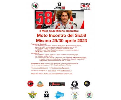 MOTO INCONTRO SIC58 29-30 APRILE  MOTO INCONTRO SIC58 29-30 APRILE