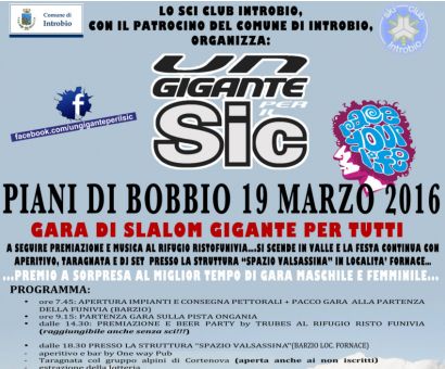 Un gigante per il Sic 2016 Un gigante per il Sic 2016